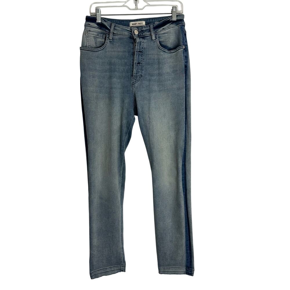 Warp+Weft CDG Paris High-Rise Jeans Button Fly Denim 8/29 Womens Stretch Comfort